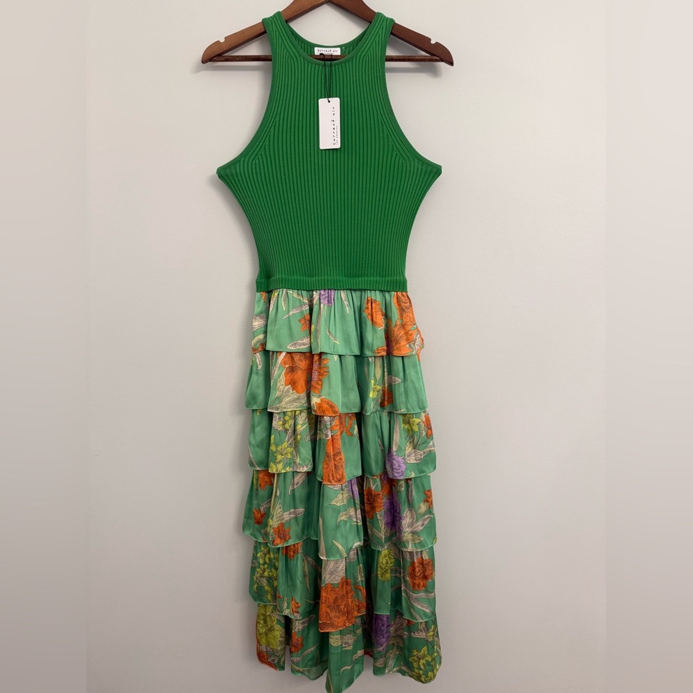 Current Air Green Ribbed Dress